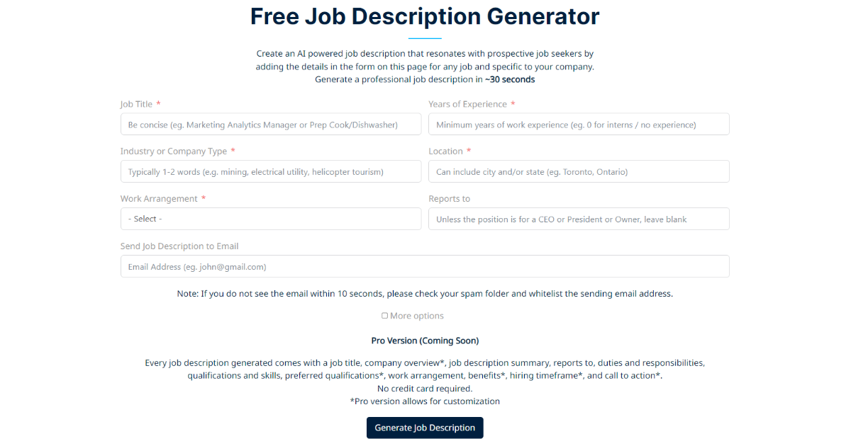 Job Description Generator gallery image