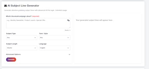 AI Subject Line Generator gallery image