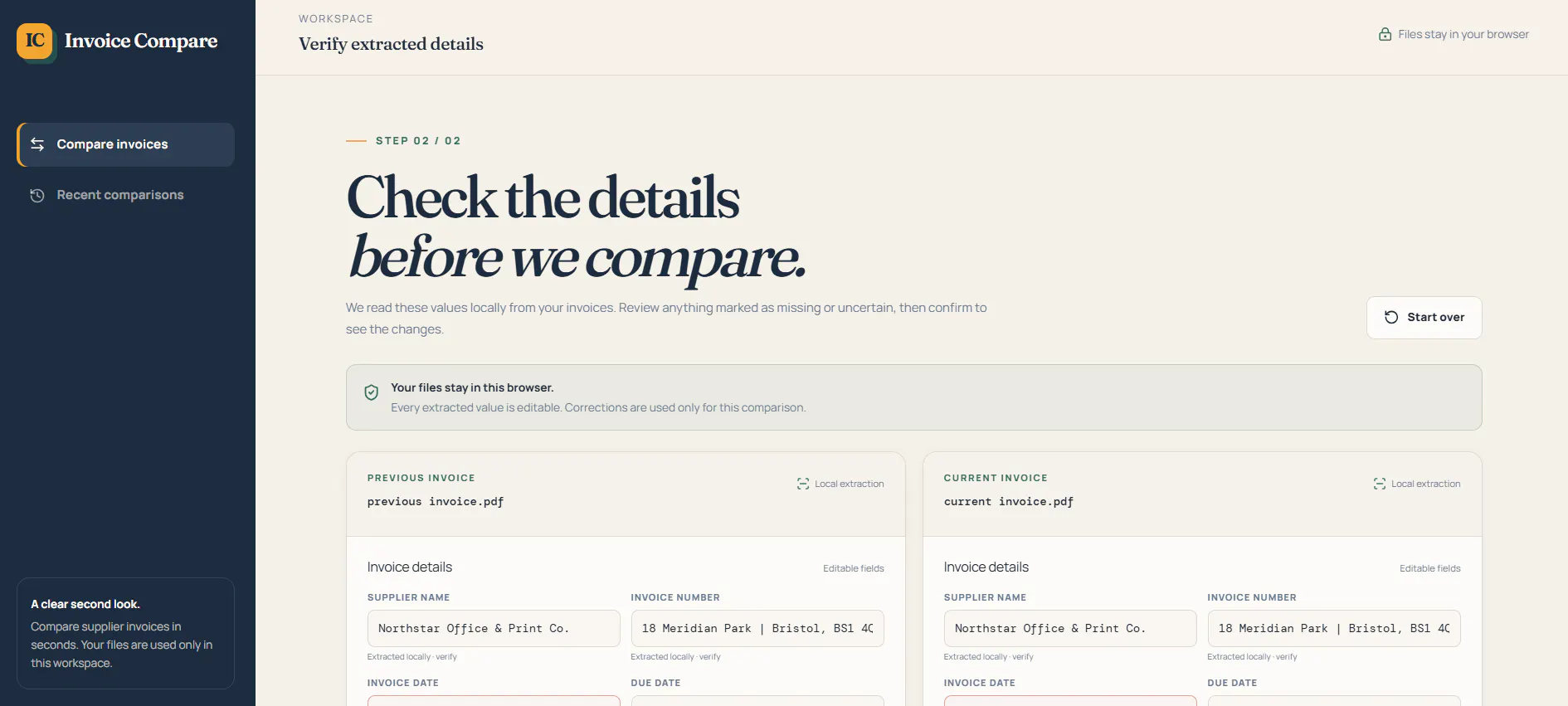 Invoice Compare gallery image