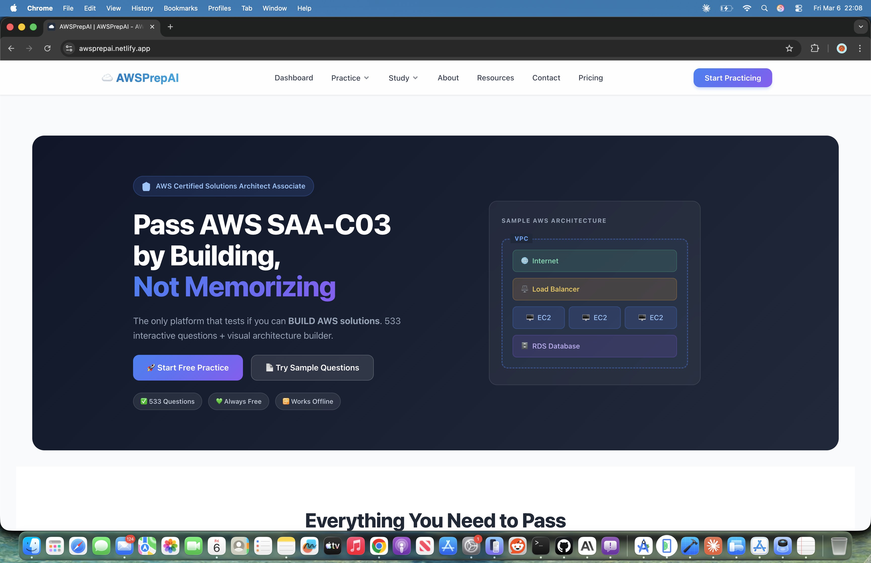 AWSPrepAI - Screenshot 3 showing product features and functionality