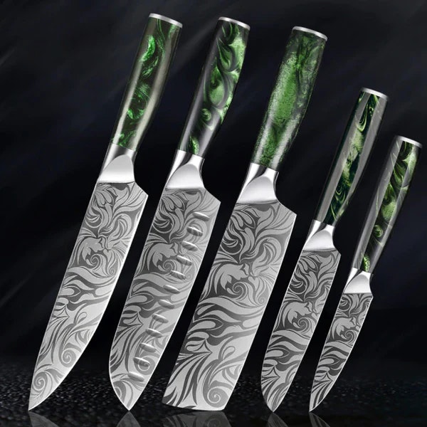 "Wasabi" - Juego de cuchillo japonés premium media 3