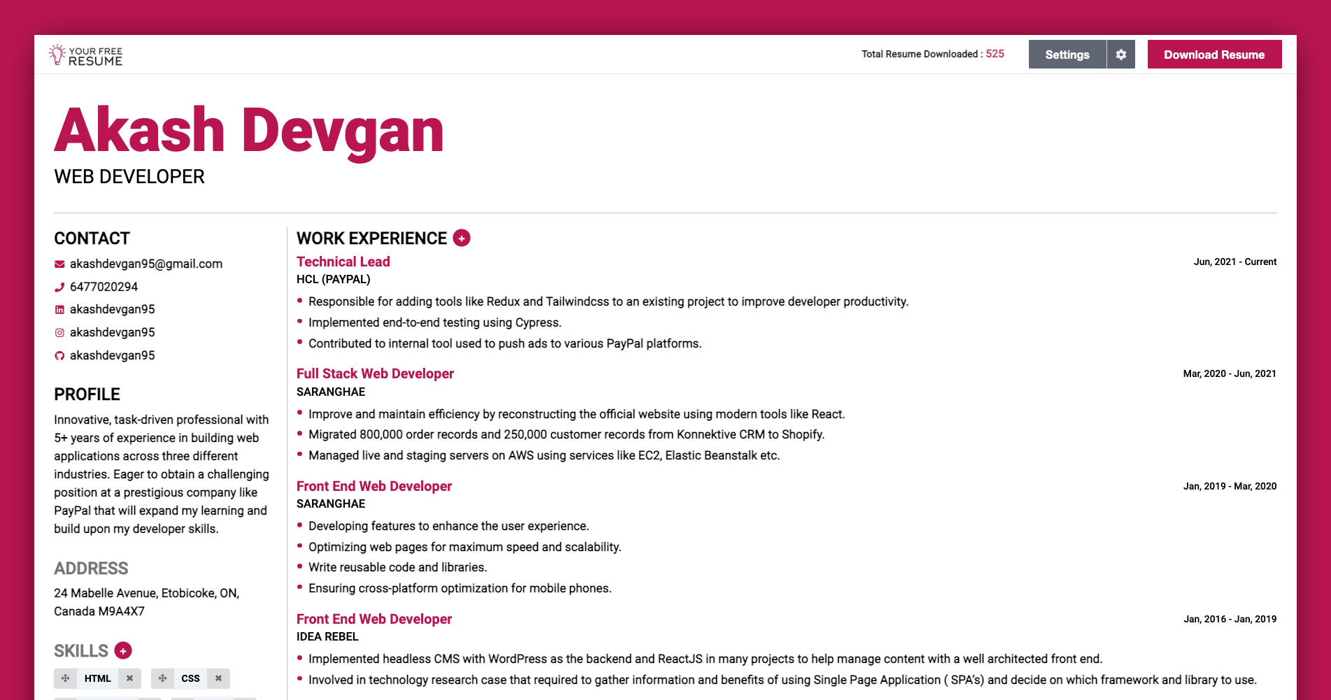 Your Free Resume gallery image