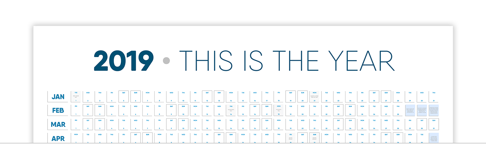 This Is the Year Poster Calendar gallery image