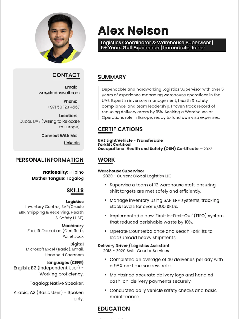 KudosWall Europass CV Builder screenshot 4