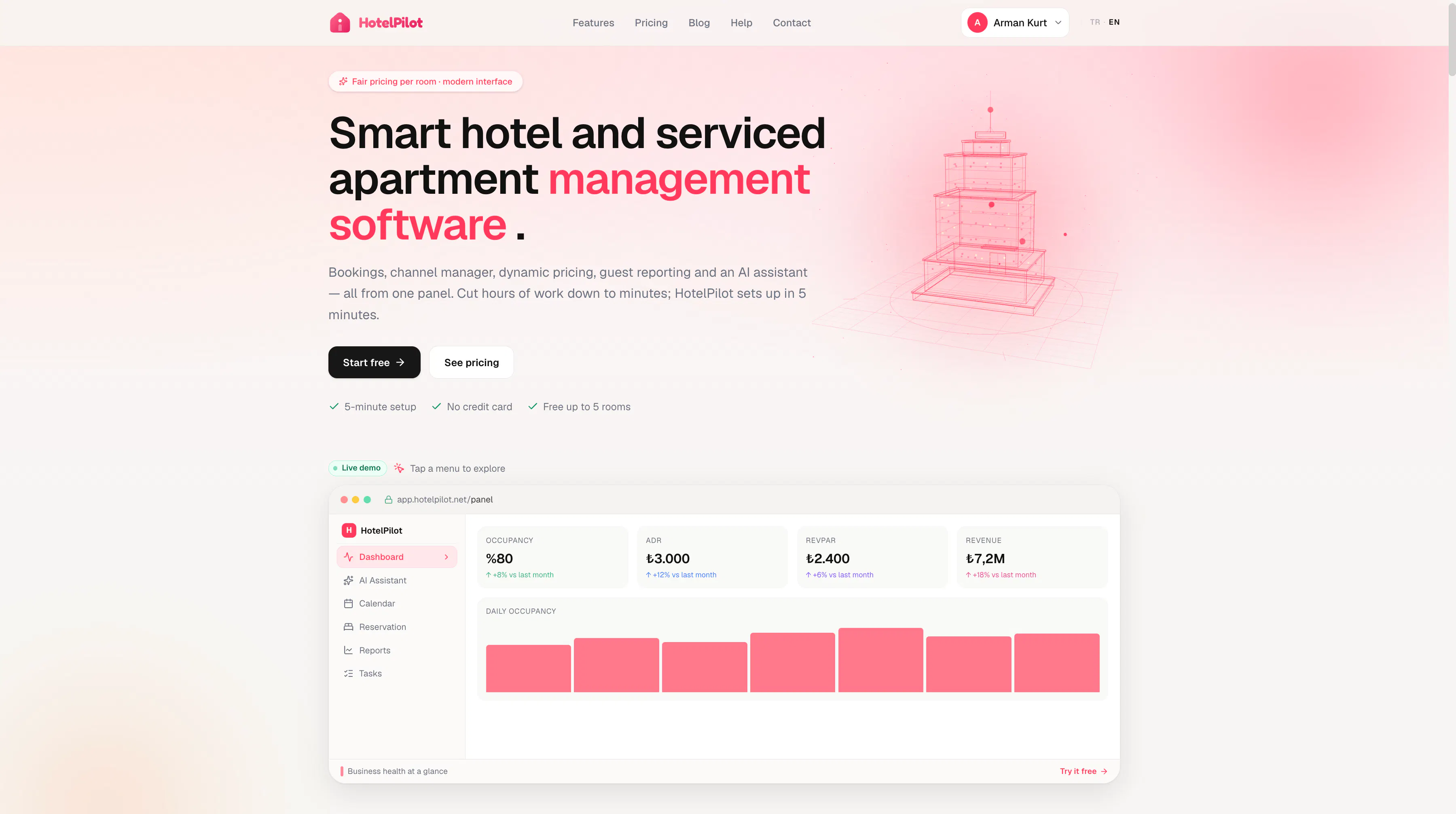 HotelPilot screenshot