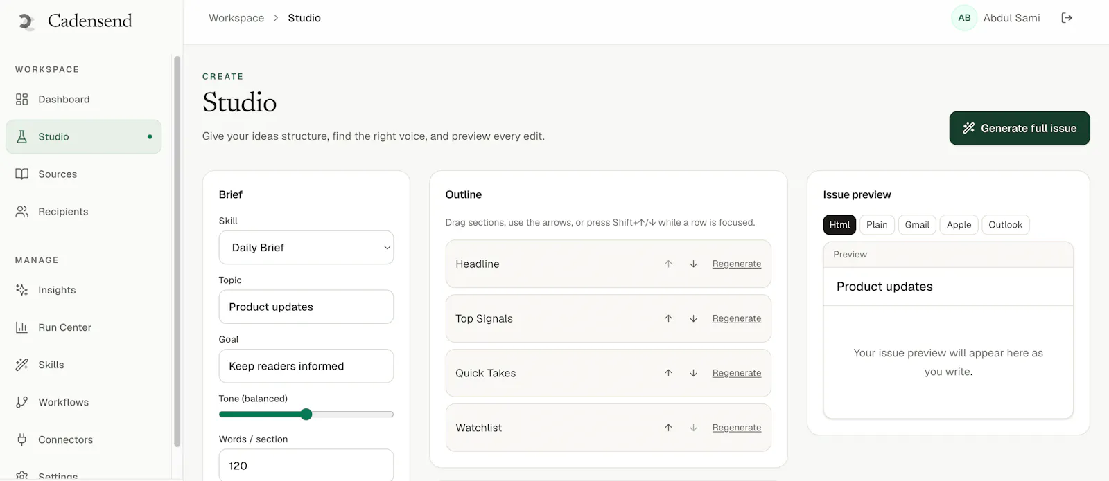 Cadensend screenshot 3