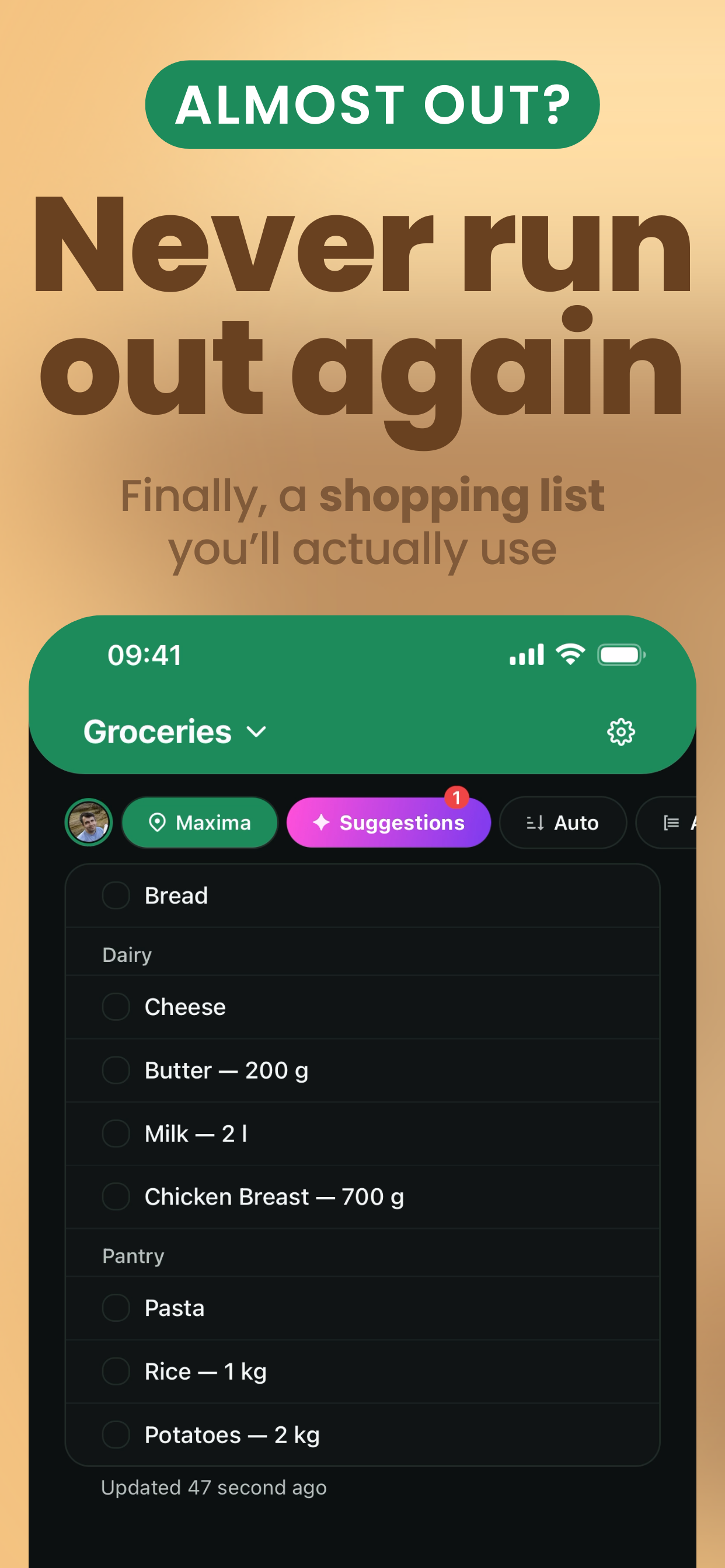 Almost Out: Smart Groceries List gallery image