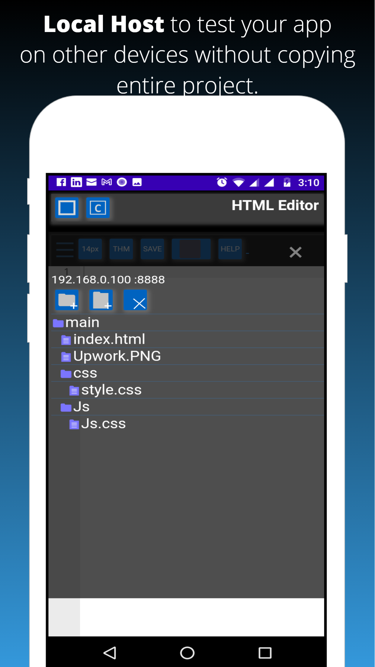 HTML Editor with Localhost gallery image