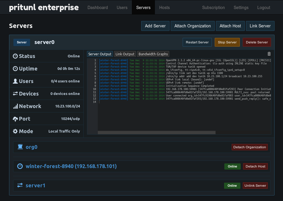 Pritunl gallery image