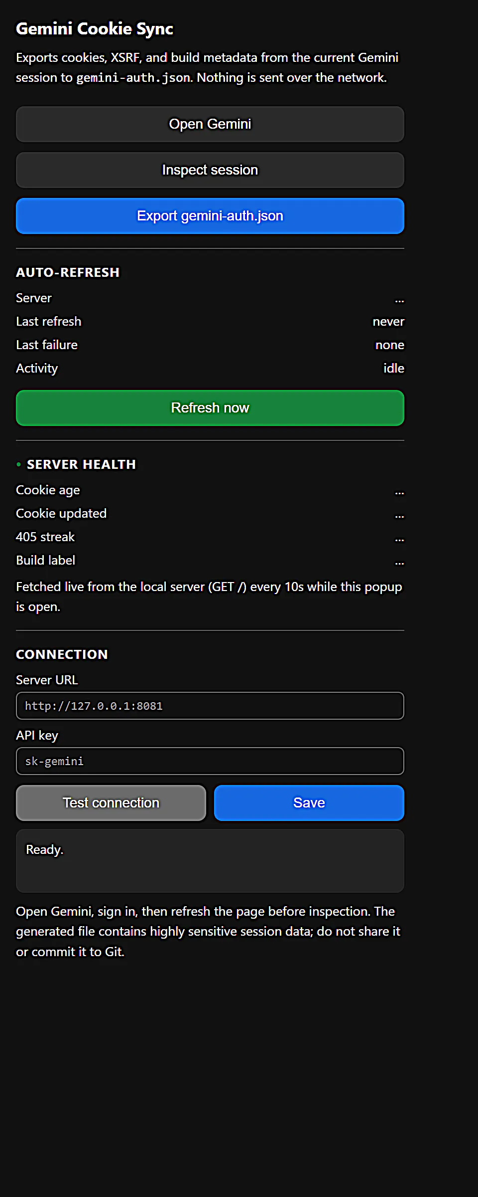 Gemini Web2API gallery image