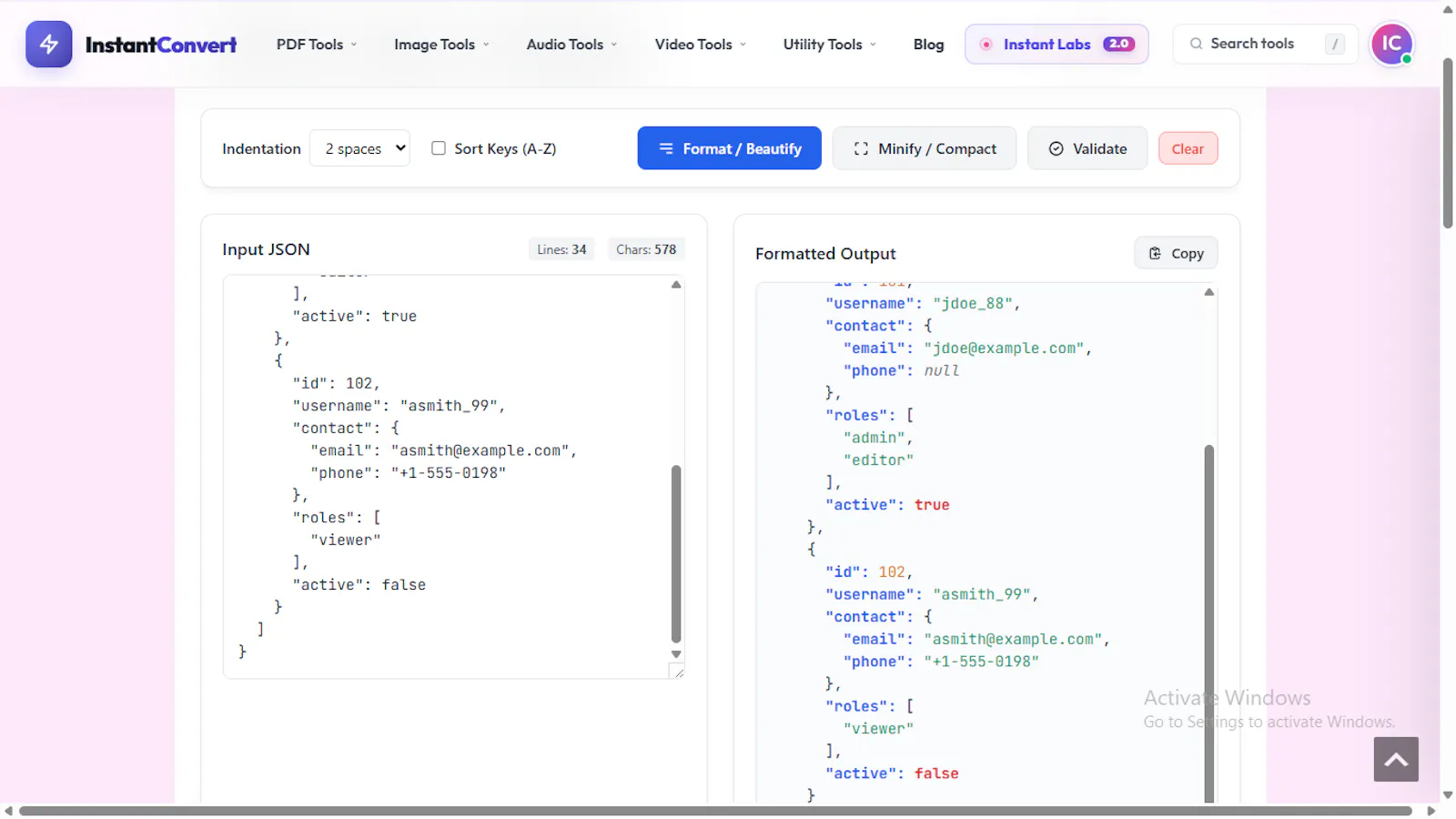 JSON Formatter & Validator screenshot 3