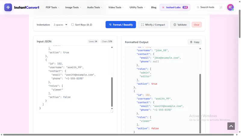 JSON Formatter & Validator screenshot 3