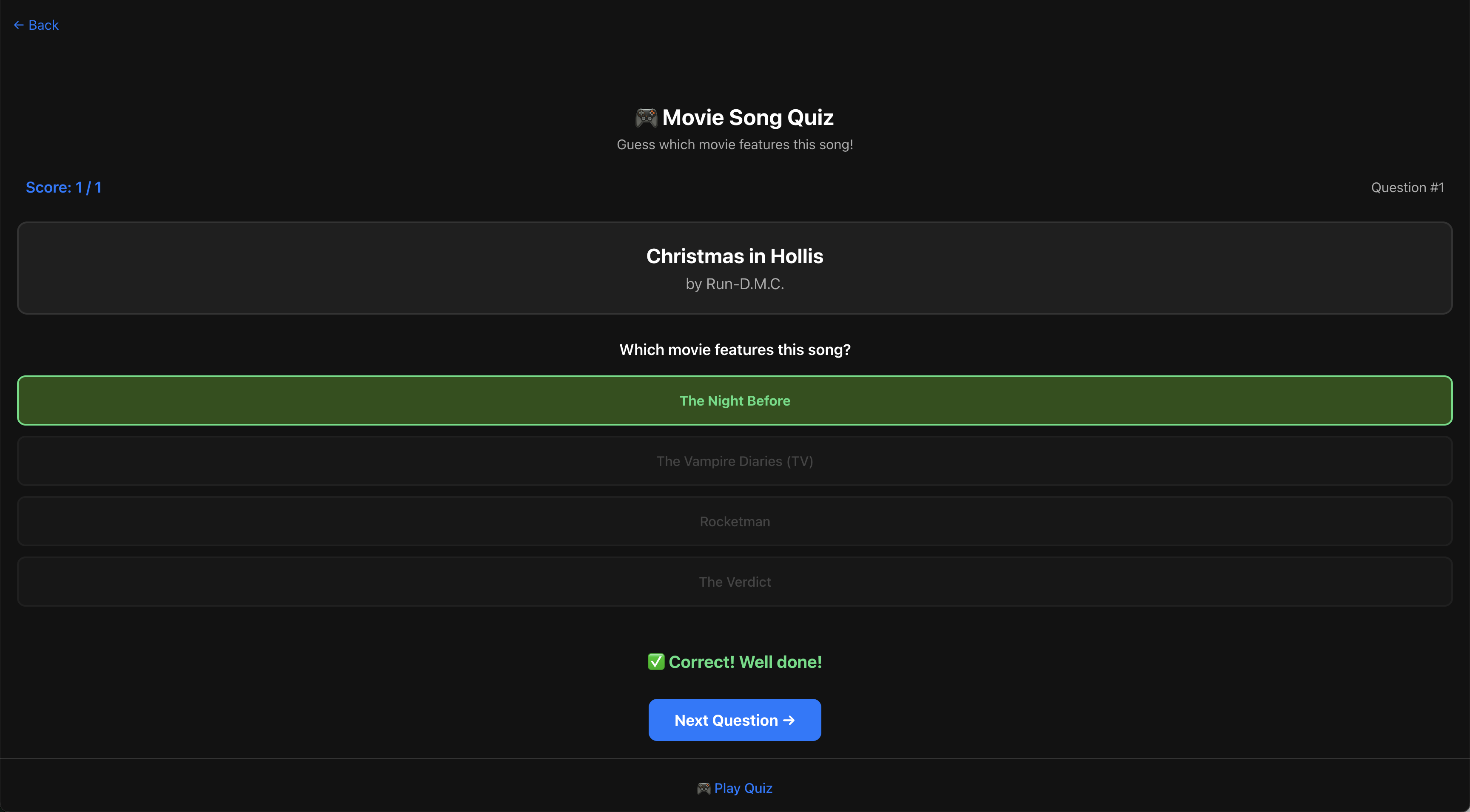 Movie Song Database - Screenshot 5 showing product features and functionality