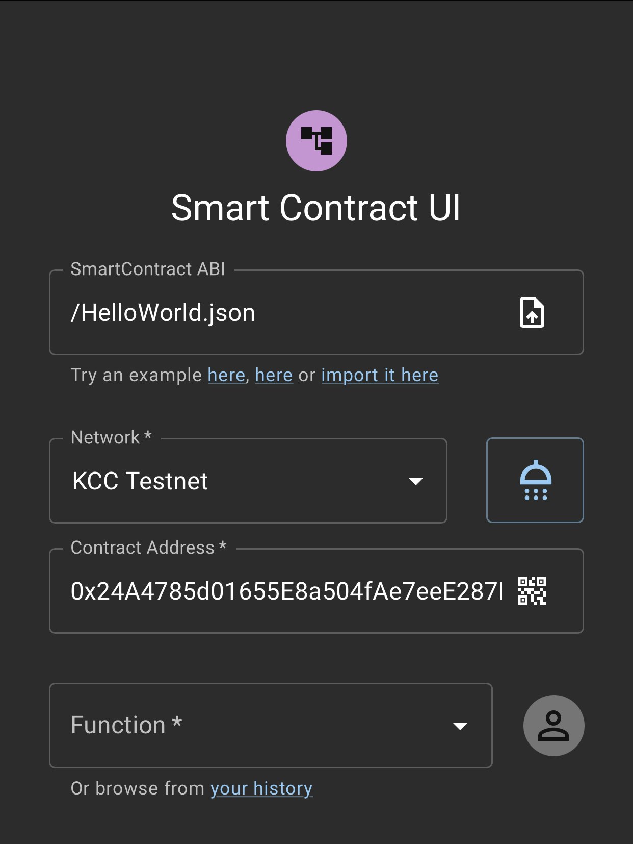SmartContract UI gallery image