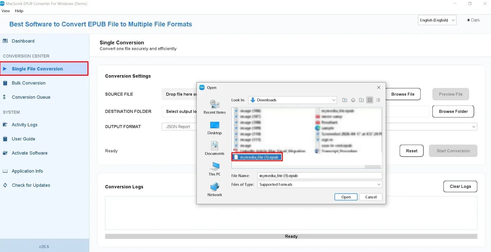 MacSonik EPUB Converter screenshot 2