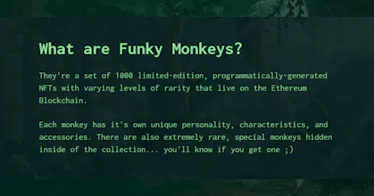 Funky Monkey NFTs gallery image
