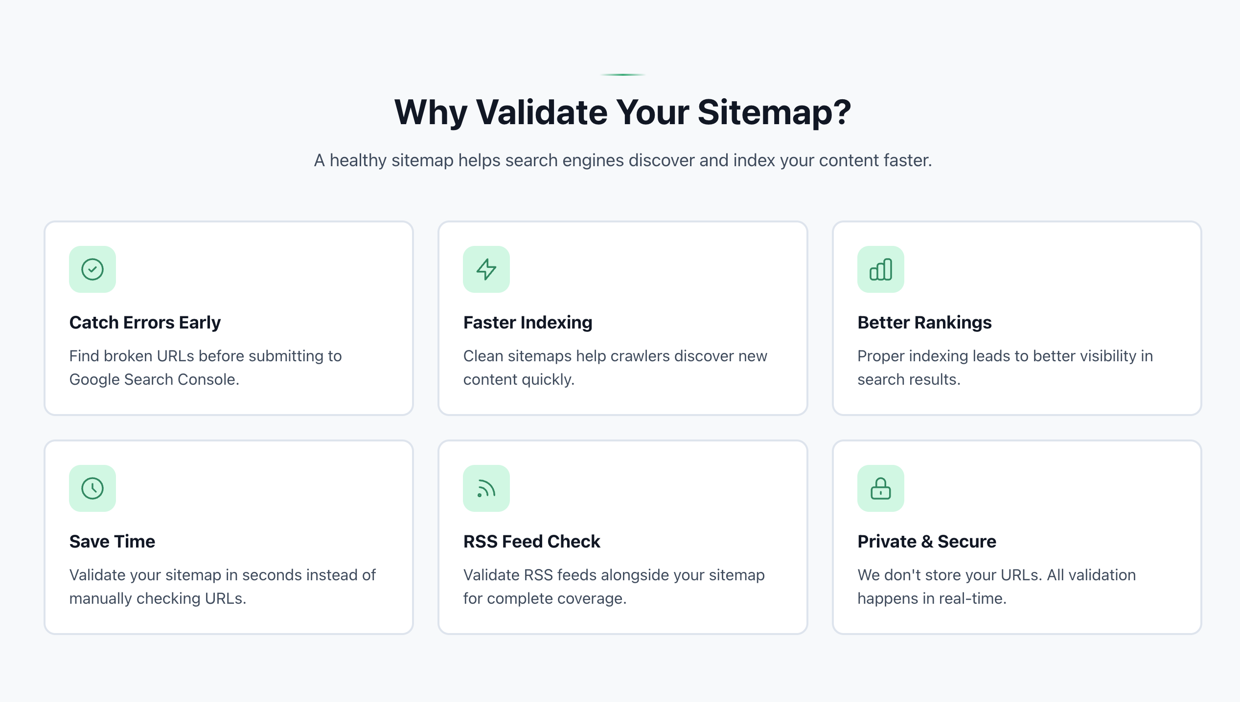 Sitemap Validator - Screenshot 5 showing product features and functionality