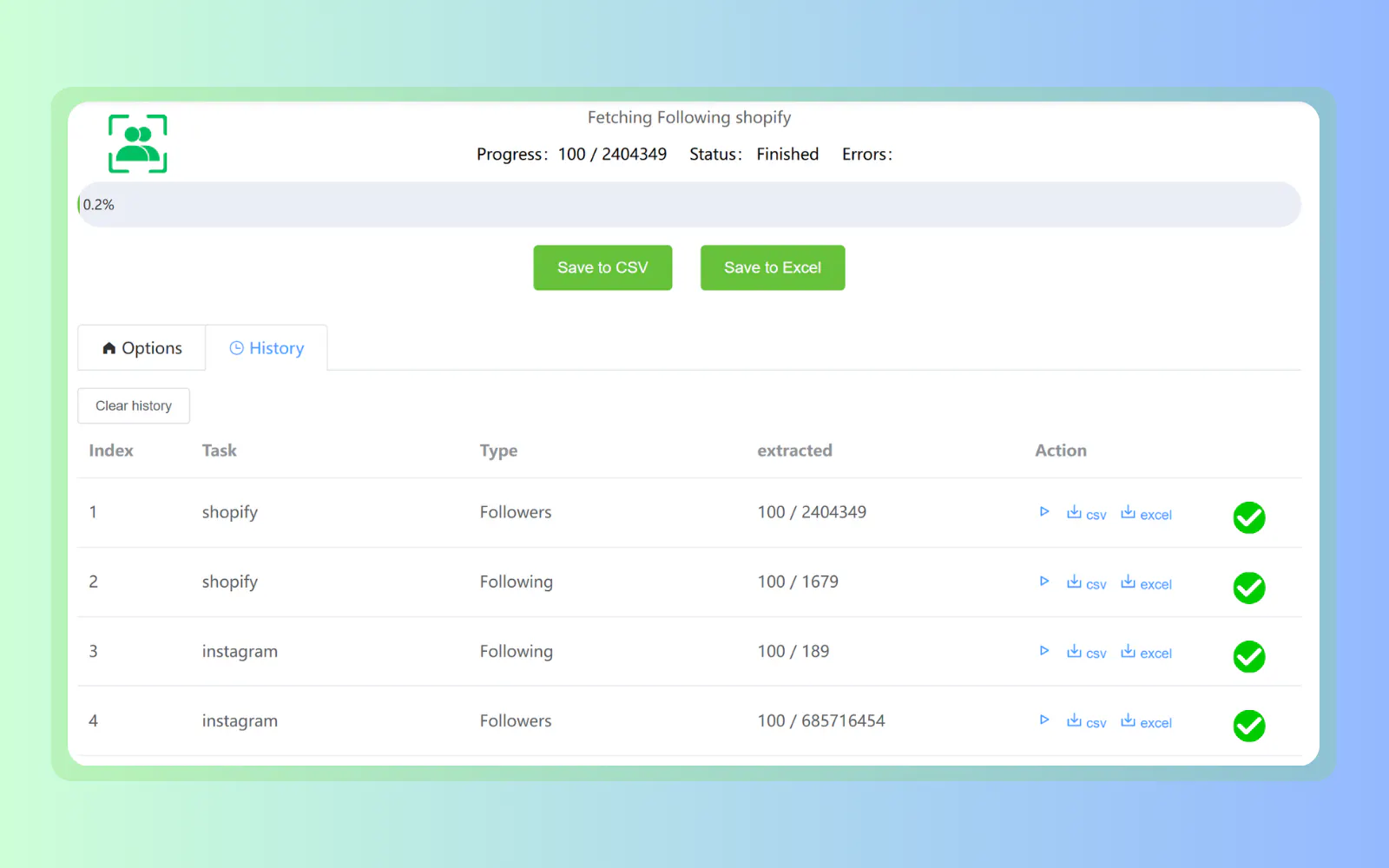 IG Follower Export Tool -InExporter gallery image