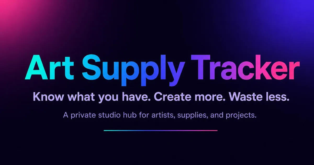 Art Supply Tracker gallery image