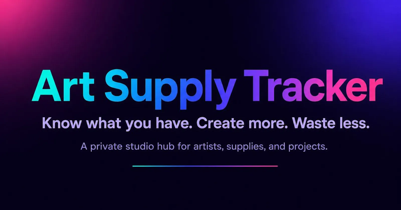 Art Supply Tracker screenshot 1