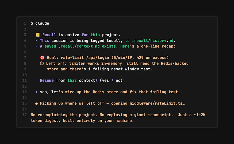 recall screenshot 1
