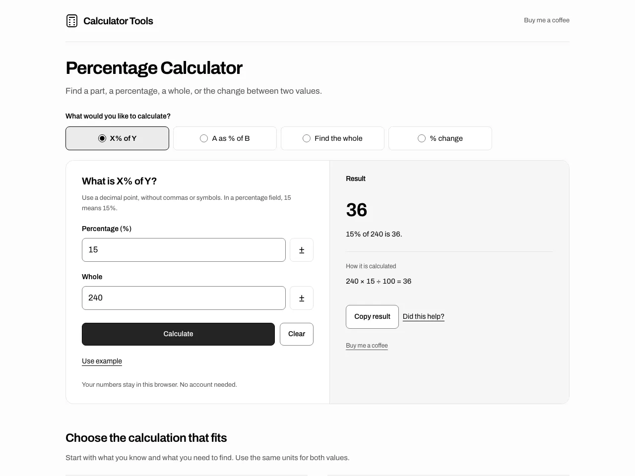 Unboundcove Calculator Tools gallery image