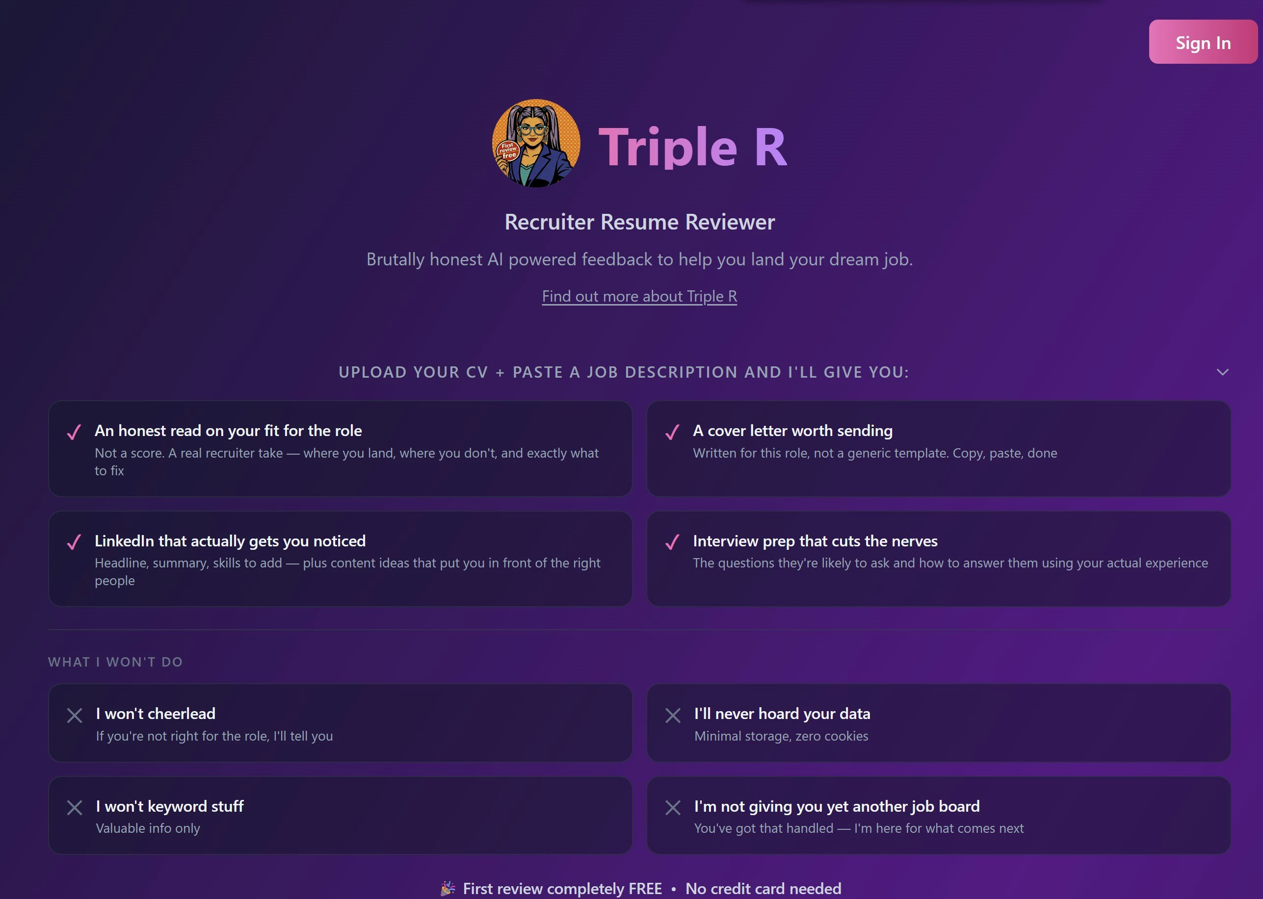 Triple R (Recruiter Resume Reviewer) gallery image