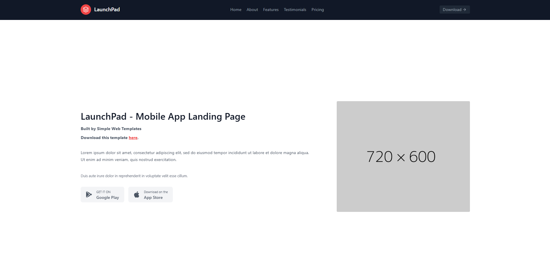 Média Launchpad - Page de destination de l'application mobile - Lancement 2