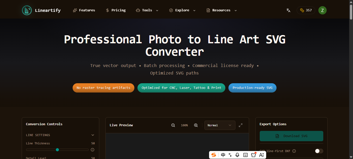 Lineartify – Turn Images to SVG Line Art gallery image