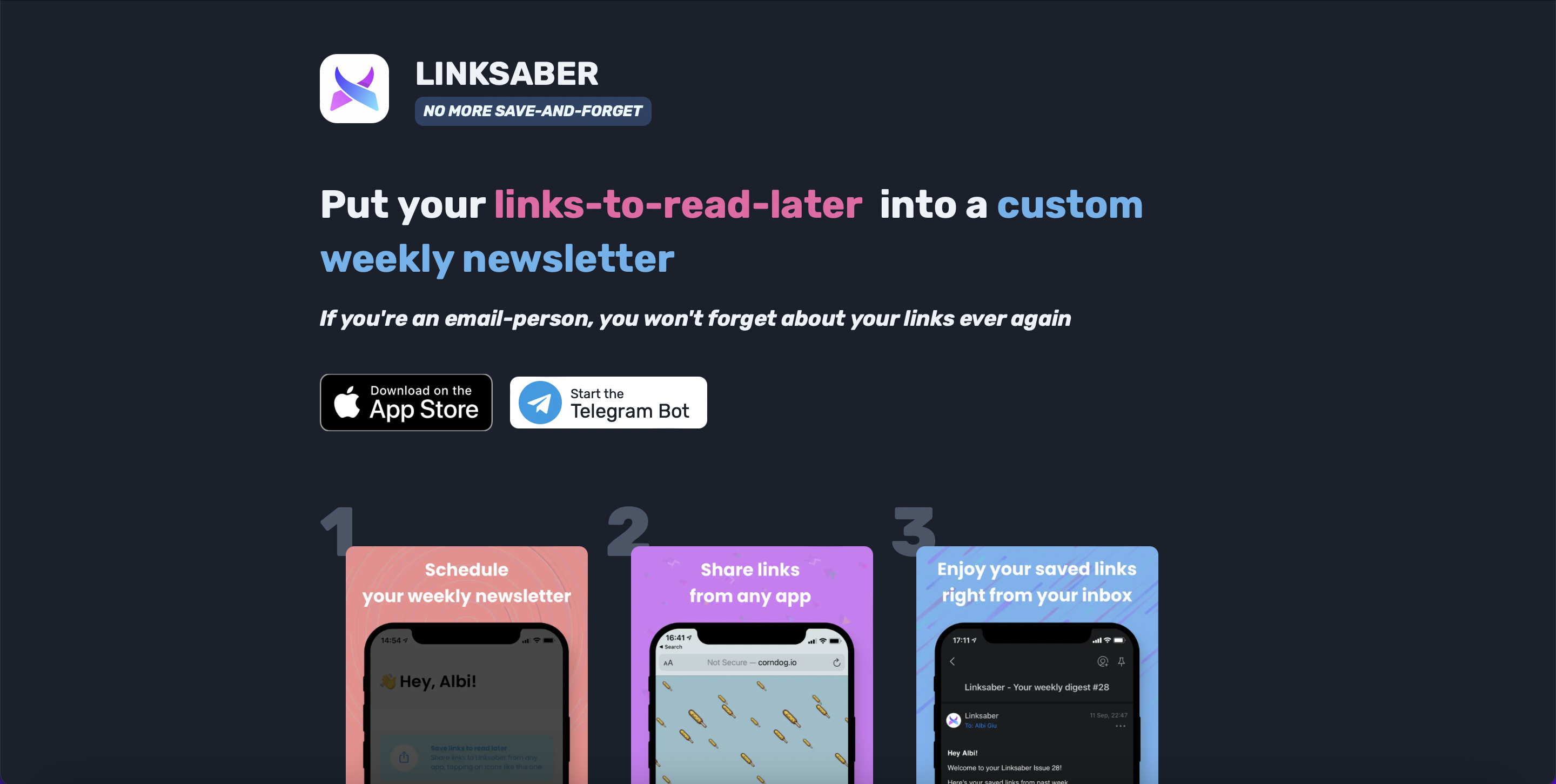 linksaber - อ่านลิงก์ในภายหลังไปยังอีเมลของคุณรายสัปดาห์ media 1