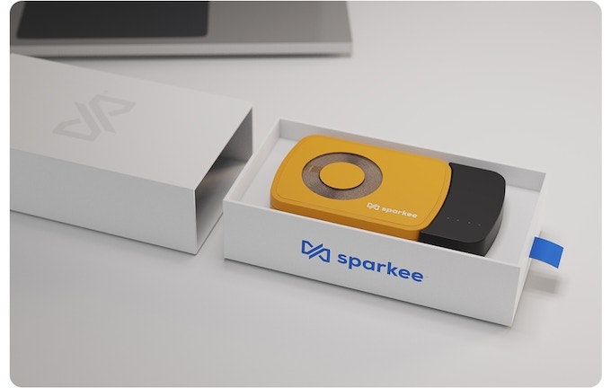 Media Bộ sạc di động Sparkee - Không có dây, sạc nhanh, 2 cổng USB-C, tương thích 6