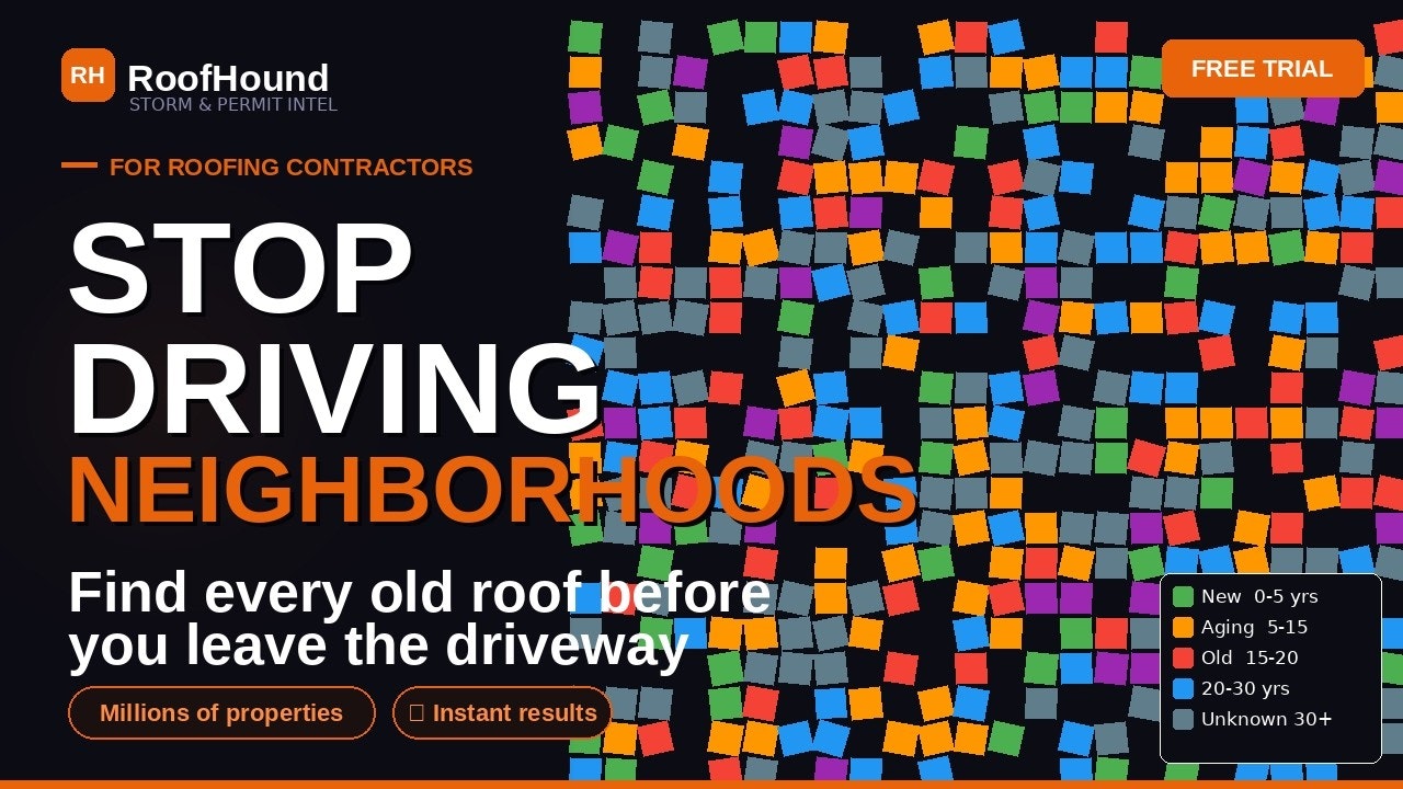 RoofHound — Storm & Permit Intelligence gallery image