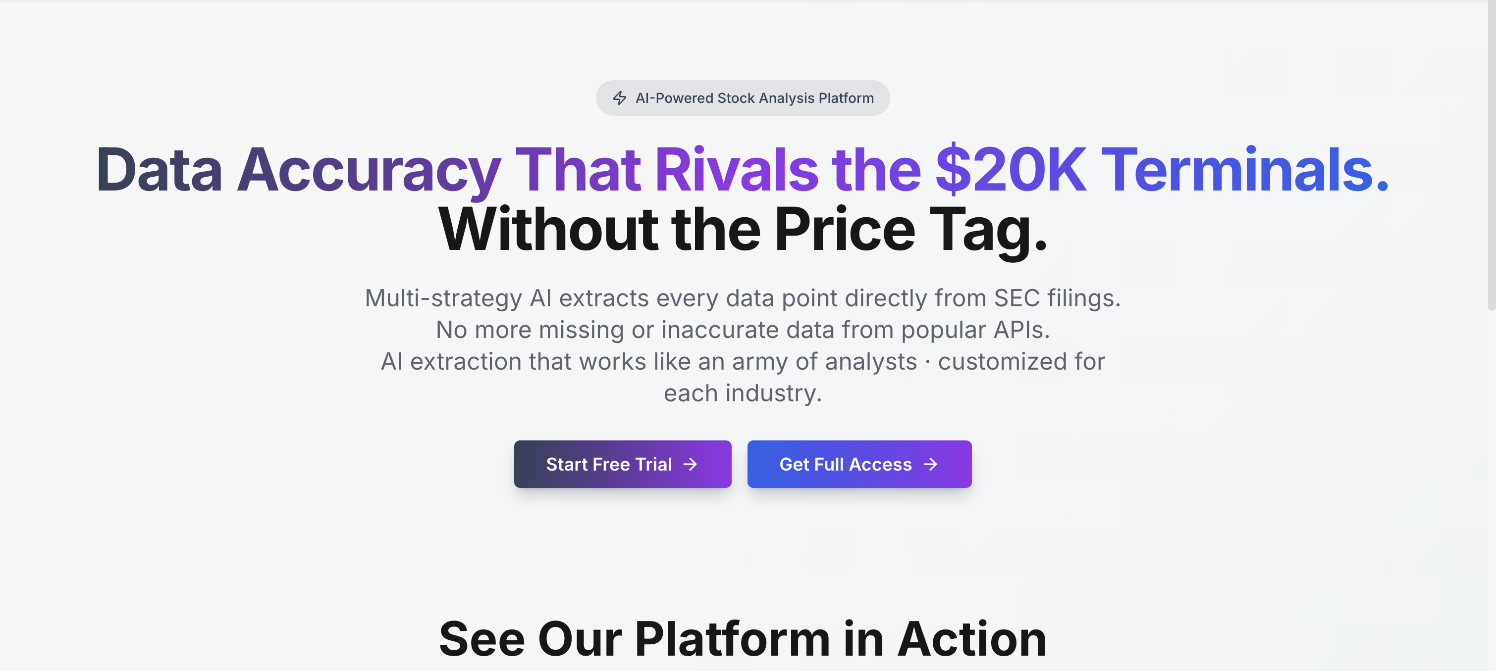 StockAInsights - Main product screenshot demonstrating key features and user interface
