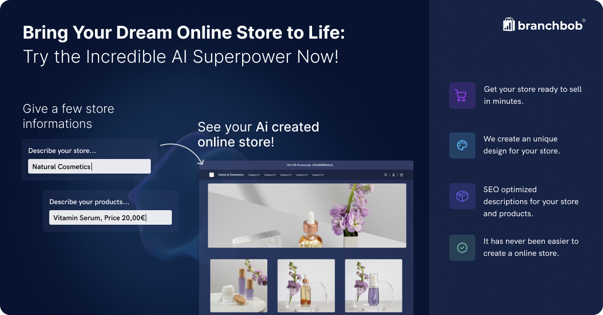 startuptile branchbob.ai - AI Online Store Builder-Build a fully functional Online Store in just a few Seconds