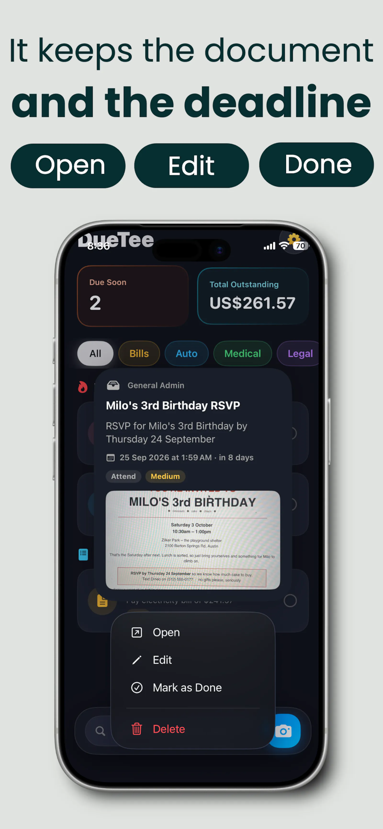 DueTee screenshot 6