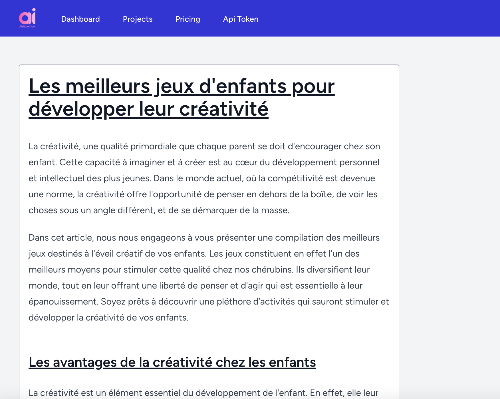 Airticle stroming - AI aangedreven blogs met een visuele wending media 3