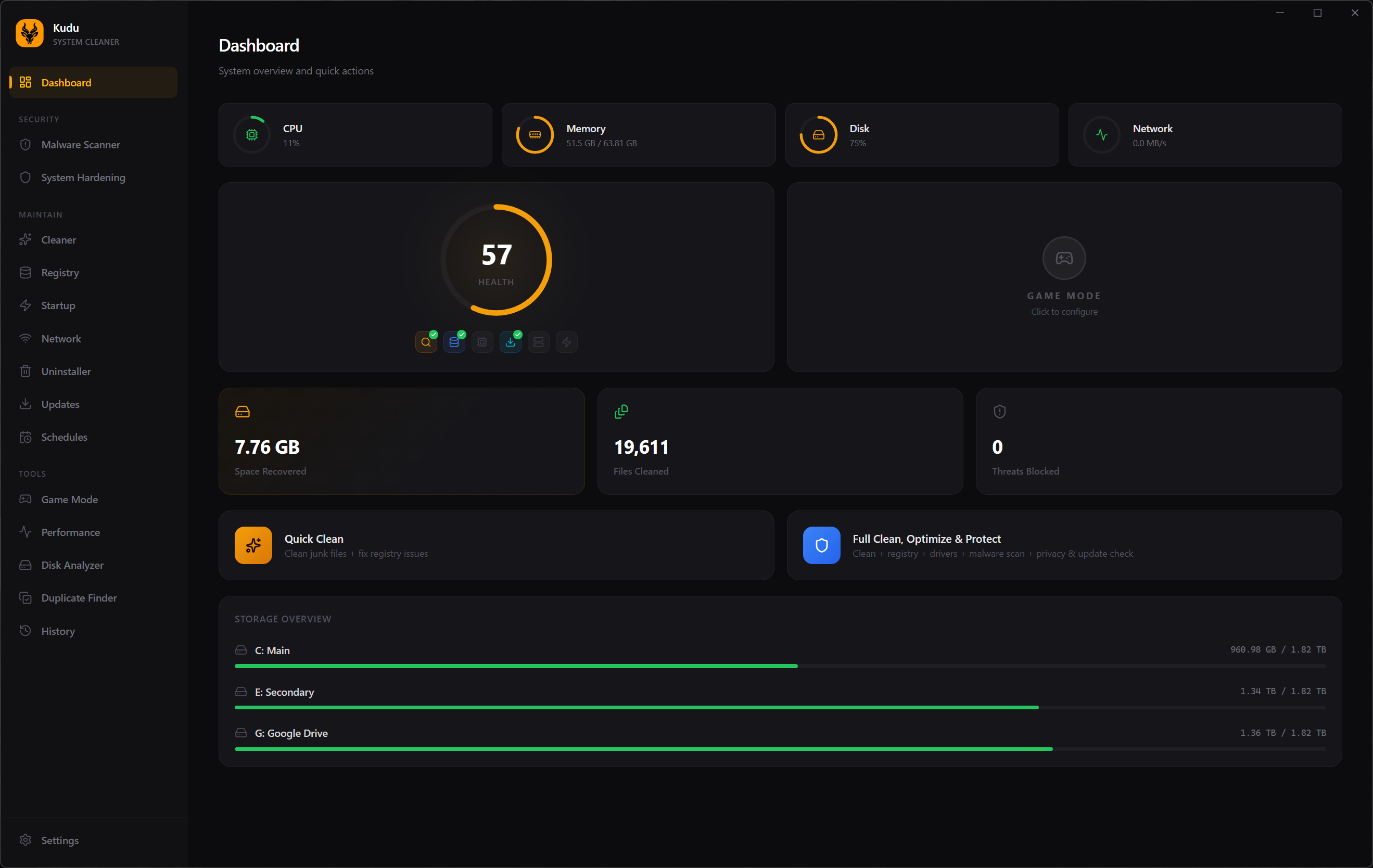 Kudu — Free System Cleaner gallery image