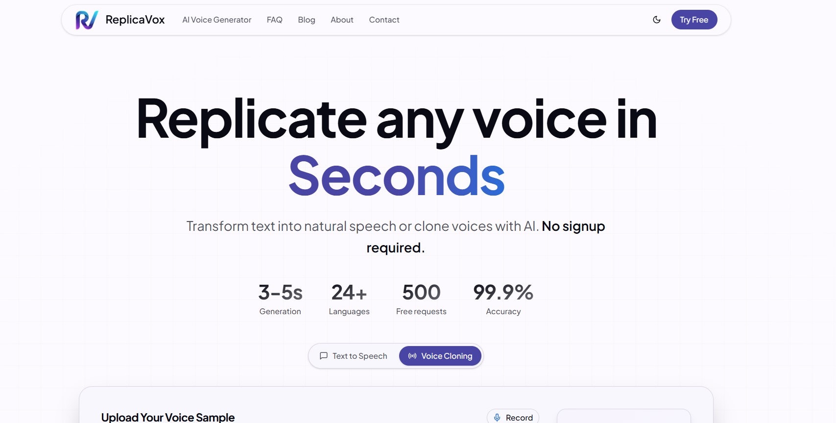 وسائط ReplicaVox - قم بإنشاء واستنساخ أصوات الذكاء الاصطناعي الواقعية في ثوانٍ 2