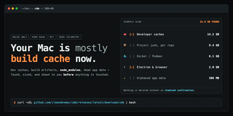 CleanDevMac screenshot 1