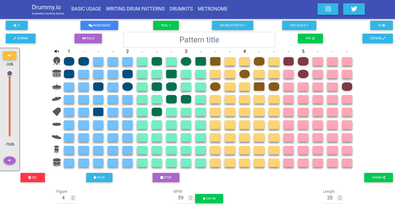 Drummy.io - барабанные узоры в URL - Единственная лучшая общая барабанная машина и онлайн -метроном медиа 1