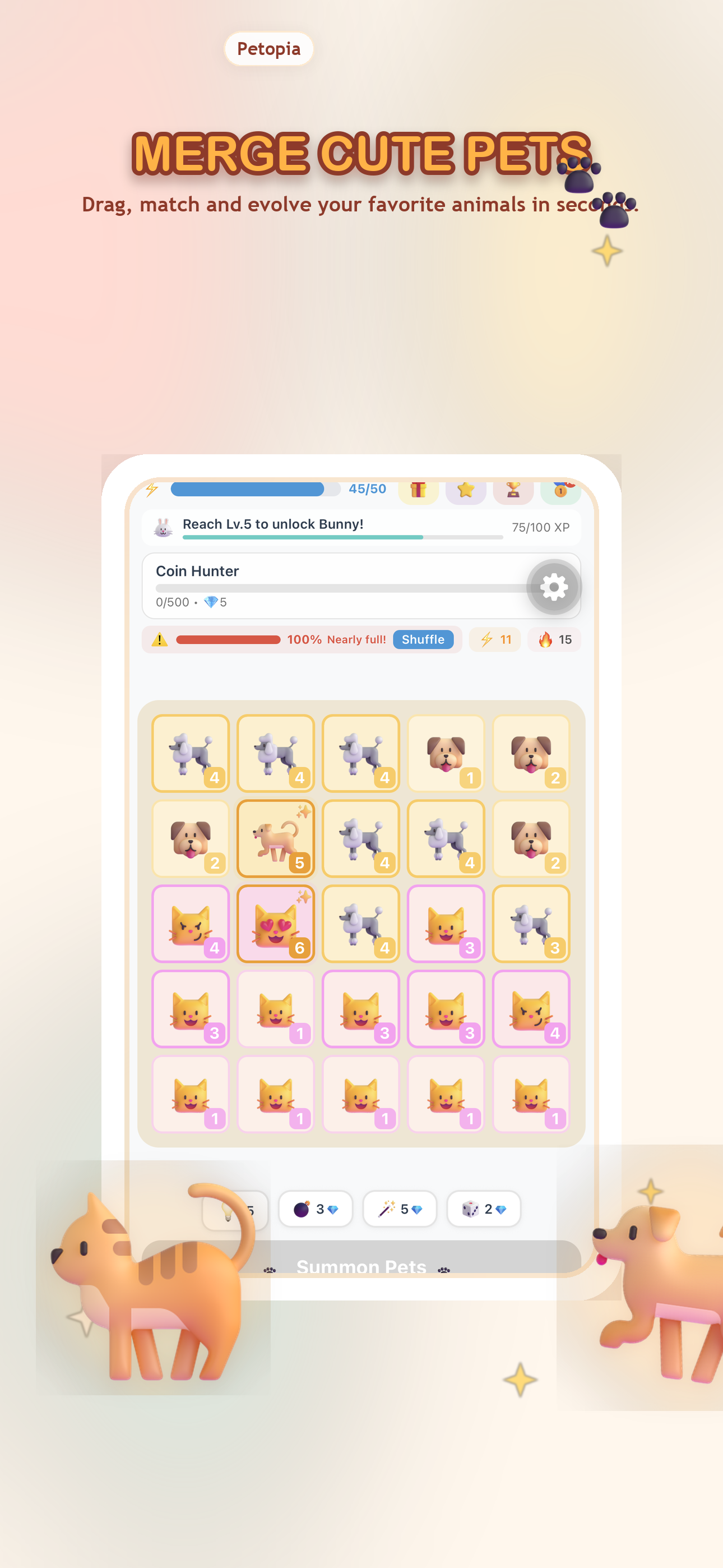 Petopia: Merge & Collect