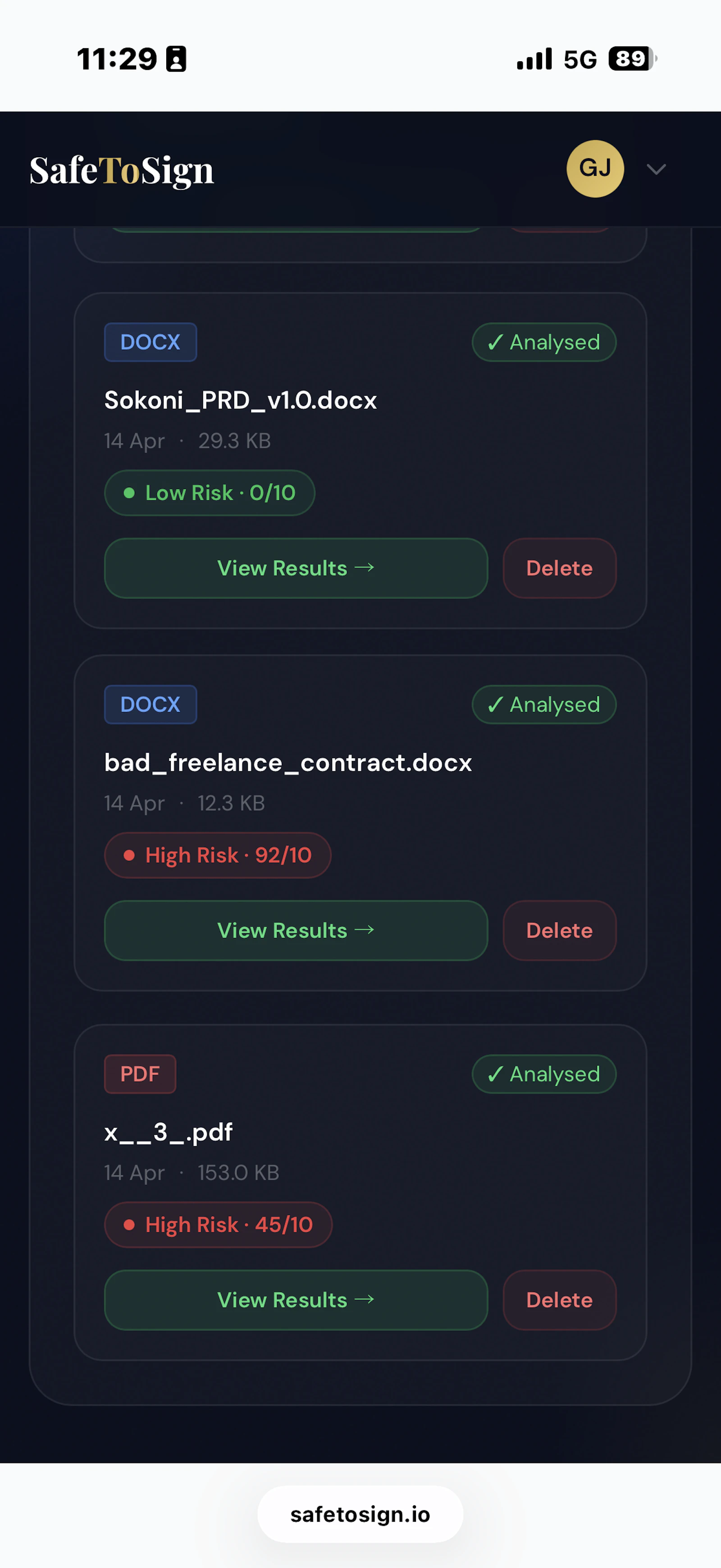 SafeToSign screenshot 5