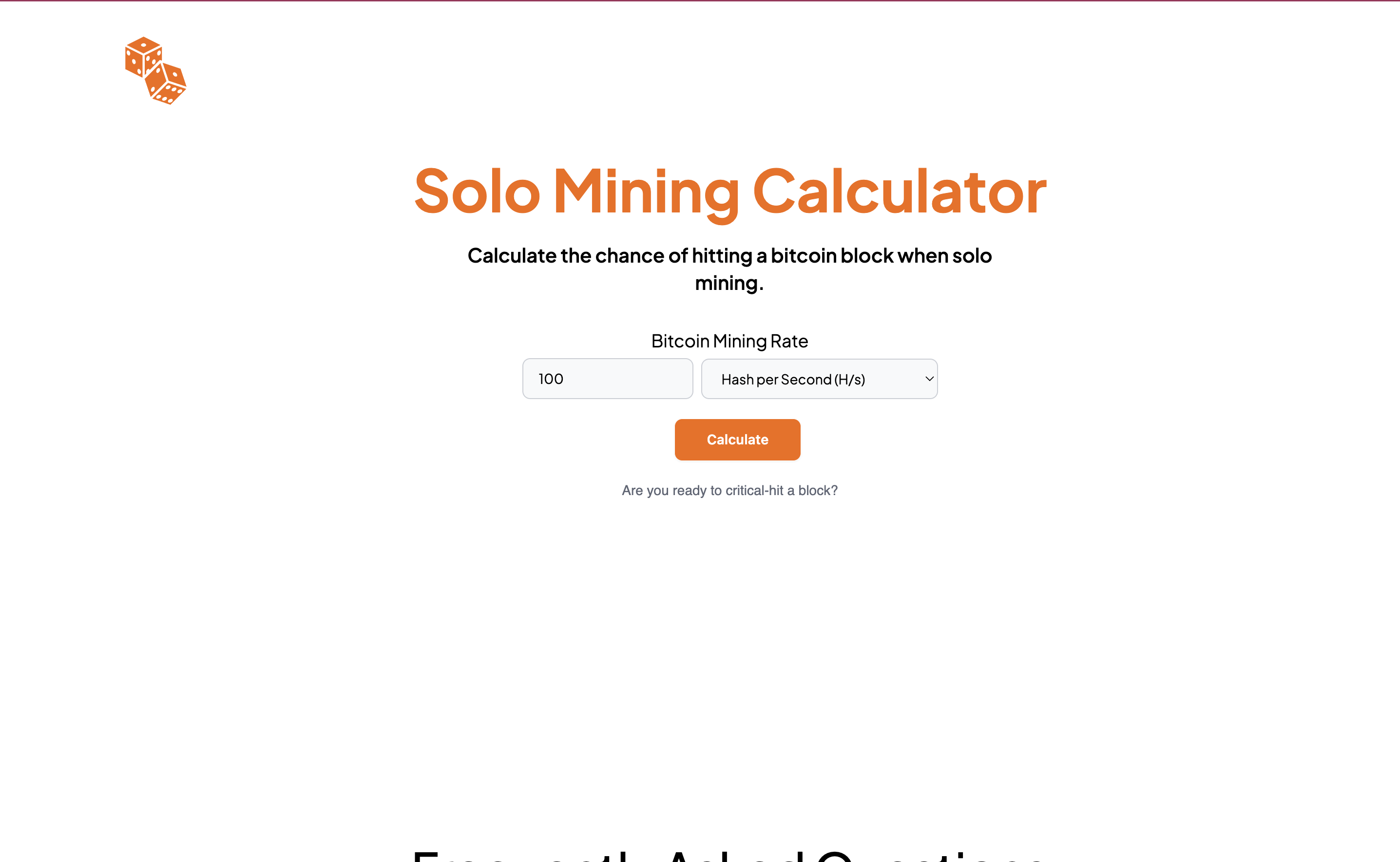 Calculadora de minería en solitario media 1