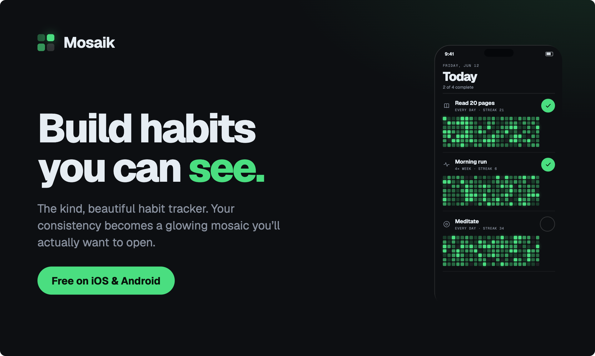 Mosaik — Habit Tracker You Can See gallery image