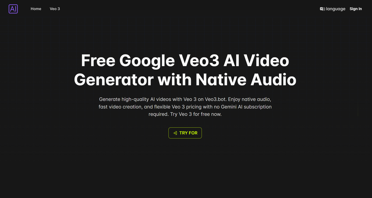 veo3.bot：無料のVEO 3 AIビデオ生成 media 1