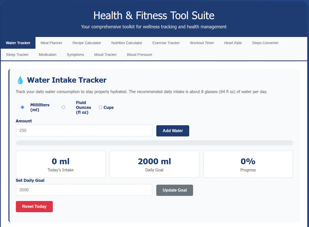 FreeWWW Health & Fitness Suite screenshot