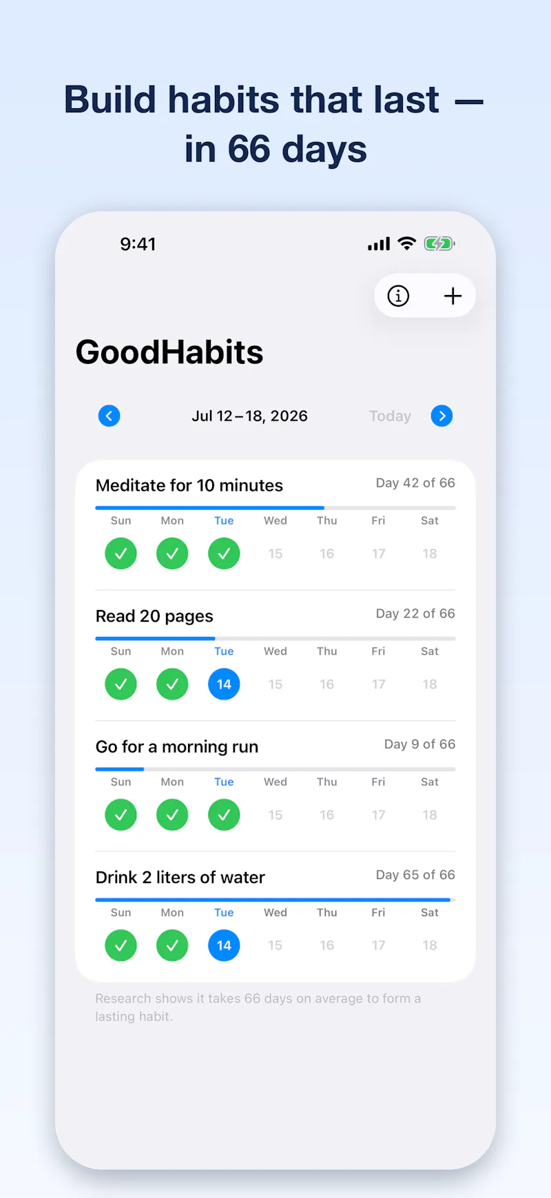 GoodHabits 3.0 screenshot 1