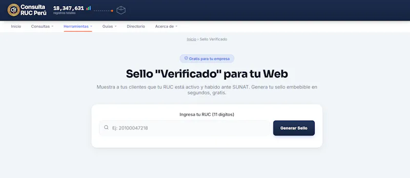 Consulta RUC Perú screenshot 2
