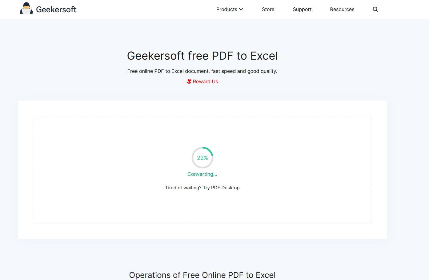 Geekersoft free PDF to Excel gallery image