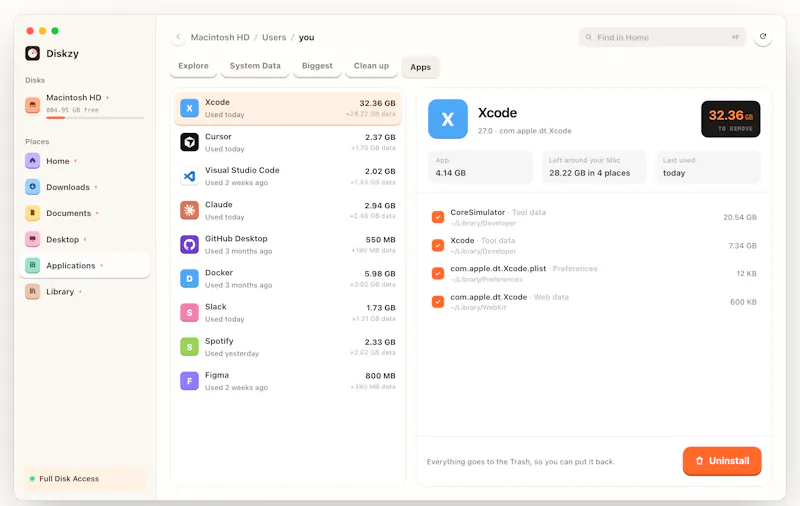 Diskzy screenshot 2